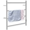 VEVOR Heated Towel Rack, 4 Bars Design, Polished Stainless Steel Electric Towel Warmer with Built-in Timer, Wall-Mounted for Bathroom, Plug-in/Hardwir