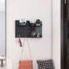 Metal Key Hooks with 3 Adjustable Baskets and 3 Hooks; Pegboards for wall Organizer