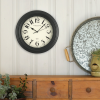 Mainstays Indoor Round 11.5" Black Traditional Analog Wall Clock with Arabic Numbers