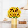 1pc 3D Pop Up Flower Greeting Card With Envelope Sunflower Bouquet Gift For Birthday New Year Wedding Anniversary