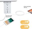 Bosonshop Wall Outlet Extender-2 Pack Surge Protector Multifunctional Outlet Wall Plug with 3 USB Ports(3.4A Total), 8 AC Outlets, Removable Outlet Sh