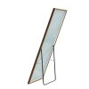 Brown Solid Wood Frame Full-length Mirror, Dressing Mirror, Bedroom Home Porch, Decorative Mirror, Clothing Store, Floor Mounted Large Mirror, Wall Mo