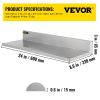 VEVOR 2 Pcs Stainless Steel Wall Shelf Max Load Capacity 44 lbs, Shelf for Wall Mount 8.6'' x 24'' with Stand for Kitchen Living Room Garage Workshop