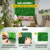 VEVOR Artificial Boxwood Panel UV 10pcs Boxwood Hedge Wall Panels Artificial Grass Backdrop Wall 24X16" 4cm Green Grass Wall Fake Hedge for Decor Priv