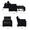 [Video] Convertible Sleeper Sofa Chair Bed, Adjustable Chair with Pillow, Multi-Functional Sleeper Chair with soft velvet Fabric for Living Room, Dorm