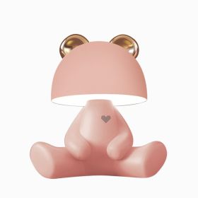 Bluetooth Speaker Rechargeable LED Eye Protection Desk Lamp (Option: Pink-Bear-Without Bluetooth)