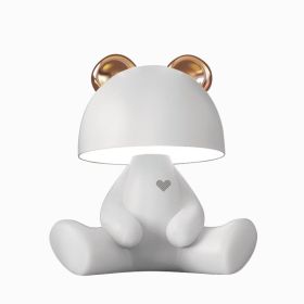 Bluetooth Speaker Rechargeable LED Eye Protection Desk Lamp (Option: White-Bear-Without Bluetooth)