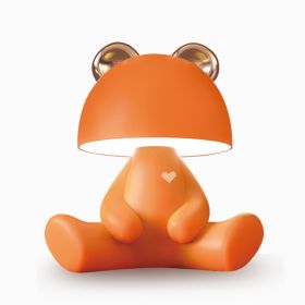 Bluetooth Speaker Rechargeable LED Eye Protection Desk Lamp (Option: Orange-Bear-Without Bluetooth)