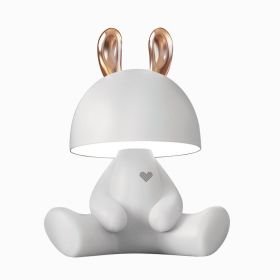 Bluetooth Speaker Rechargeable LED Eye Protection Desk Lamp (Option: White-Rabbit-Without Bluetooth)