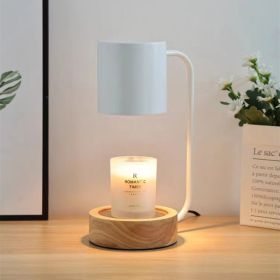 Bedroom Aromatherapy Lamp, Smokeless Candle Table Lamp (Option: Knob Dimming AU-White Wood Base)