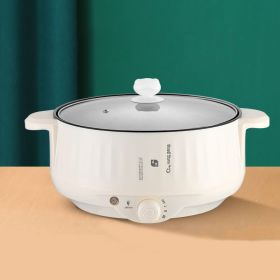 Non Stick Pot Household Electric Pot Integrated Type (Option: White-22cm-US)