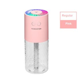 Wireless Humidifier Magic Crystal Projection Lamp Mini Portable (Option: Pink-USB)