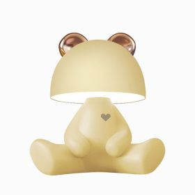 Bluetooth Speaker Rechargeable LED Eye Protection Desk Lamp (Option: Yellow-Bear-With Bluetooth)