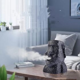 Portrait Stone USB Quiet Retro Humidifier Ornament (Option: Black-USB)