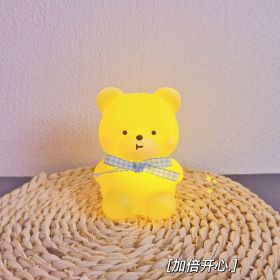 Cartoon Luminous Night Market Stall Led Small Night Lamp Christmas Gift (Option: Colorful Bear Yellow)