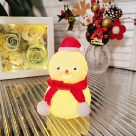 Cartoon Luminous Night Market Stall Led Small Night Lamp Christmas Gift (Option: Big Snow Man Hat Red Scarf)