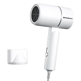 Portable Folding Low Power Cold And Hot Blue ABS Hair Dryer (Option: White-Folded)