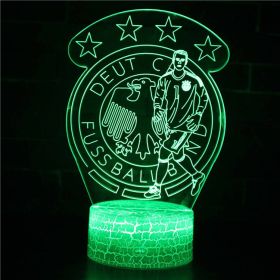 Led Small Night Lamp Football Player Colorful Touch Ambience Light (Option: Crack Base Colorful Touch-ZB 412)