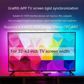 TV Sync Ambience Light Streamer Colorful Graffiti APP TV (Option: US-Suitable For 32to43 Inch TV)