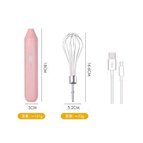 Handheld Electric Egg Beater For Home Baking Of Cakes (Option: Pink Grow Head-3 Gear)