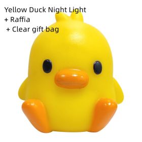 Small Yellow Duck Small Night Lamp Bedside Lamp Unplugged Table Lamp Ambience Light (Option: Warm Light-Small Yellow Duck Suit)