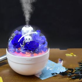 Creative Immortal Flower Aroma Diffuser Humidifier (Option: Rose 2blue-USB)