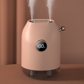 Double Nozzle Large Fog Volume Humidifier Home Office Mute Atomizer (Option: Pink-USB)