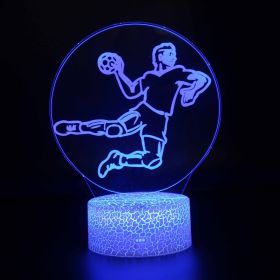 Led Small Night Lamp Football Player Colorful Touch Ambience Light (Option: Crack Base Colorful Touch-ZB 763)