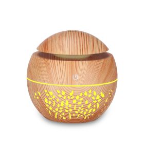 Mini Humidifier Ultrasonic Mushroom Hydrating Beauty Instrument (Option: Light wood grain-USB)