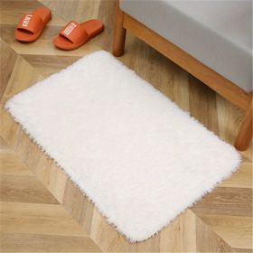 1pc, Luxury Soft Plush Shaggy Area Rugs for Bedroom, Living Room, and Nursery - Non-Slip, Washable, and Non-Shedding - Perfect for Home Decor and Room (Color: Pure White, size: 19.69*31.5inch)