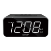 SHARP Dual Alarm Clock with Jumbo Easy to Read 1.8' White LED Display, Black Case