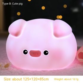 Pig Rabbit Kitten Duck Vinyl Creative Small Night Lamp (Option: Cute Porket)