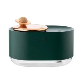 Rotating Planet Humidifier Car Mute Spray Humidification USB Charging Water Replenishment Cute Night Light (Option: Green-USB)