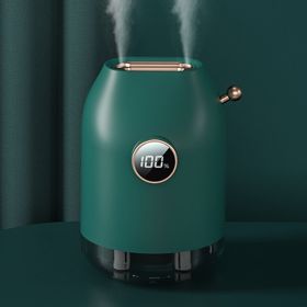 Double Nozzle Large Fog Volume Humidifier Home Office Mute Atomizer (Option: Green-USB)