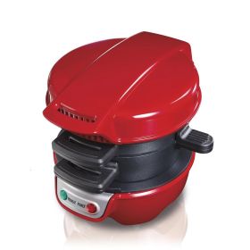 110V Hamburger Maker Sandwich Machine Fried Egg Toaster (Option: Red-US)